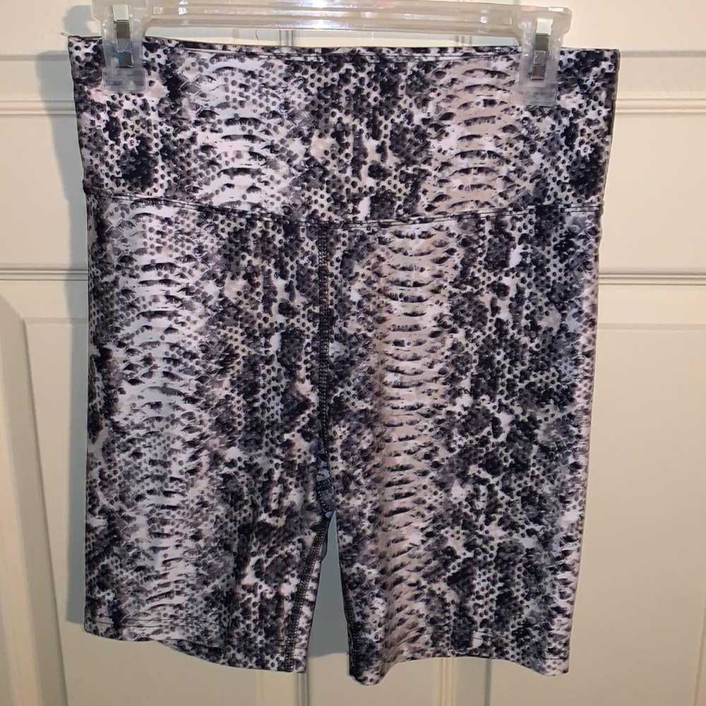 Snake skin biker shorts